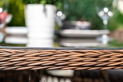 "Эспрессо-150 R" обеденная группа плетеная, цвет коричневый