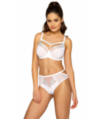 Бюстгальтер Starling с плотной чашкой и вышивкой люрексом в виде крылышек (Размер: 85G) (Цвет: белый)