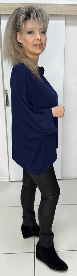 Итальянский блузон-туника с вынутыми швами