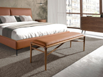 Банкетка Angel Cerda 5112/BS19033 из коричневой экокожи