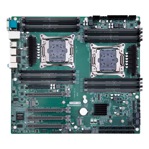 Материнская плата с процессором HUANANZHI X10X99-16D, Socket2011-3(x2), Xeon E5-2680v4 (x2), EATX, Retail, Socket2011-3(x2), 16xDDR4, PCIe3.0, 2xM.2, GLAN, 6xUSB2, 5xUSB3, VGA (HNZ-X10X99-16D-2680v4)