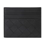 Bottega Veneta Cow Leather Wallet, Card Holder Unisex Black