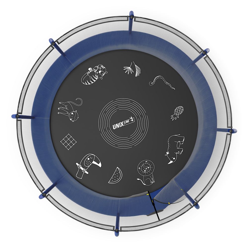 Батут UNIX Line SUPREME GAME 12 ft (blue)