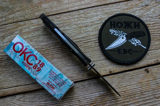 Складной нож Ontario 8798SMK Wraith Ice Series Smoke c клинком из стали 1.4116 Krupp (X50CrMoV15) рукоять ABS-пластик