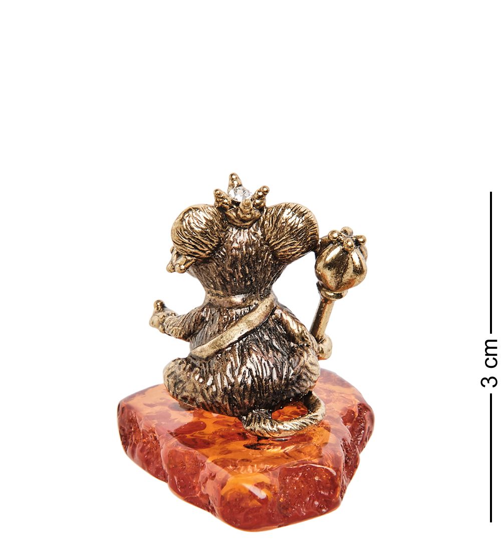 Народные промыслы AM-1848 Фигурка «Мышиный король» (латунь, янтарь)