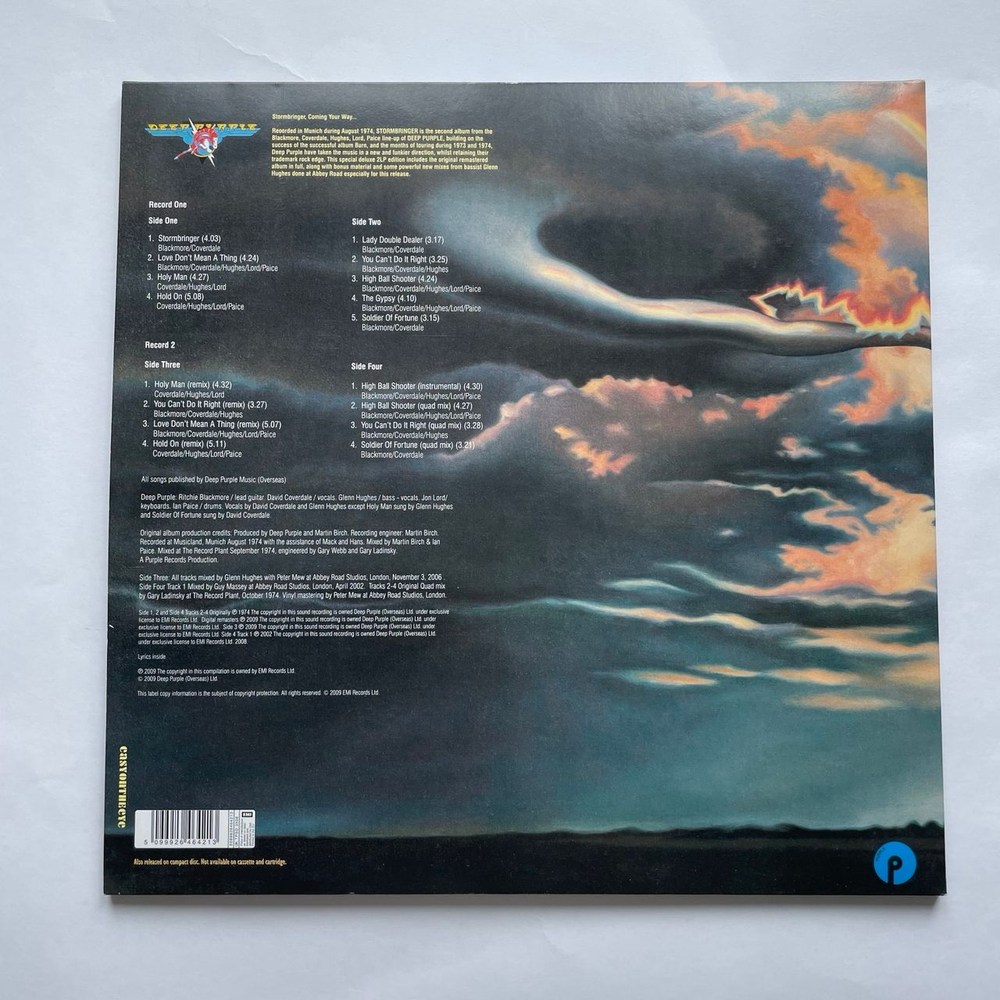 Винтажная виниловая пластинка LP Deep Purple Stormbringer (Англия 2009)