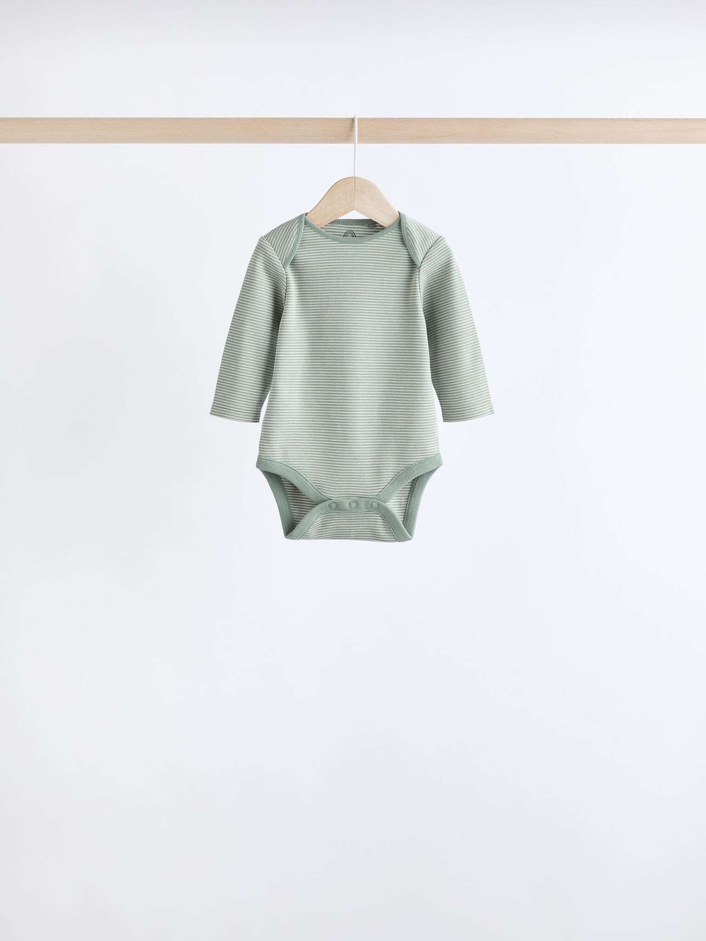 Боди с длинным рукавом для малышей Next K79-686, 5 шт., Синий, Хаки, Бежевый