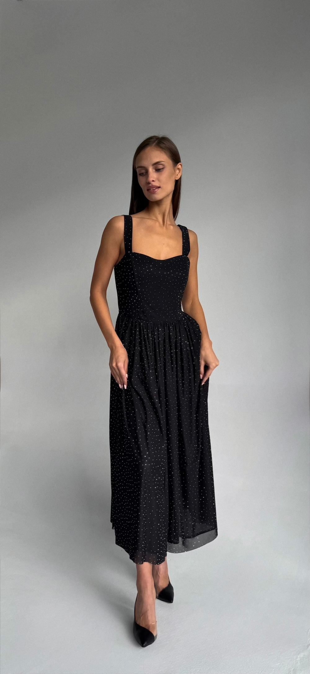 Платье со стразами