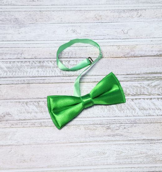 Галстук бабочка классика, лайм глянец