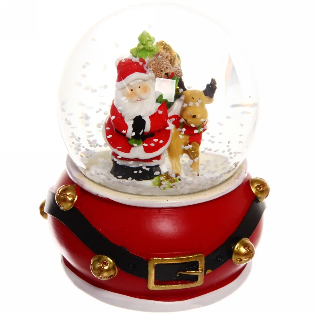 Снежный шар «Домик снежный» 14 см (без света, с музыкой)