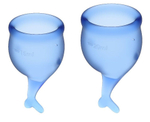 Набор синих менструальных чаш Feel secure Menstrual Cup (Цвет: синий)