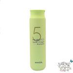 Шампунь для блеска и укрепления с яблочным уксусом и пробиотиками MASIL, 300 мл.