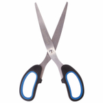 Ножницы BRAUBERG "Classic+" 185 мм черно-синие классической формы резиновые вставки (6 штук в упаковке)