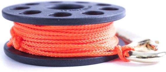 Катушка ProBlue с оранжевым линем и стальным карабином 20 метров