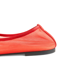 ARKET БАЛЕТКИ ИЗ СЕТЧАТОЙ ТКАНИ, КРАСНЫЙ