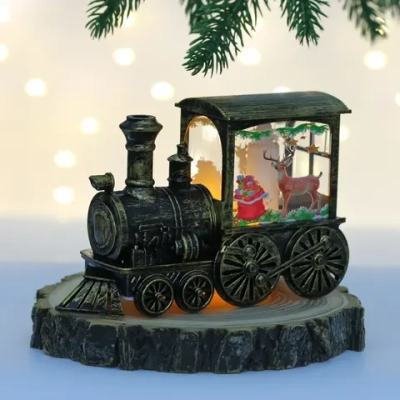 Сувенир с подсветкой «Волшебный паровозик» 8*5*14 см, Бронза (работает от батареек LR44*3)