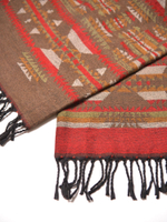 Шарф теплый с индейским орнаментом