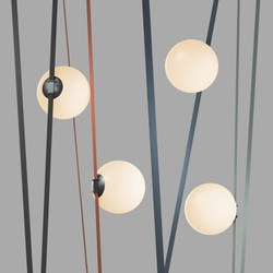 DK5555-BK Cветильник для трека-ремня Belty, серия Orb, со светодиодом, D230*H236мм, 48V DC, 15W, RA90, 120°, 3000K, IP20, черный, акрил