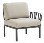 Модуль правый/левый пластиковый с подушками Nardi Komodo Elemento Terminale DS/SX, антрацит, панама