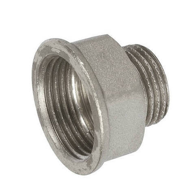 Переход с внутренней резьбы на наружную под ключ STOUT SFT 0073 - 3/4" x 1" (латунь никелиров-ная)