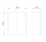 Контейнер для мусора настенный без крышки 23 л. нерж. сталь EVO 14078.EVO.CU медь