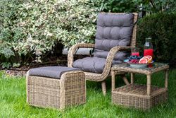 "Толедо" кресло плетеное с подушками, цвет соломенный