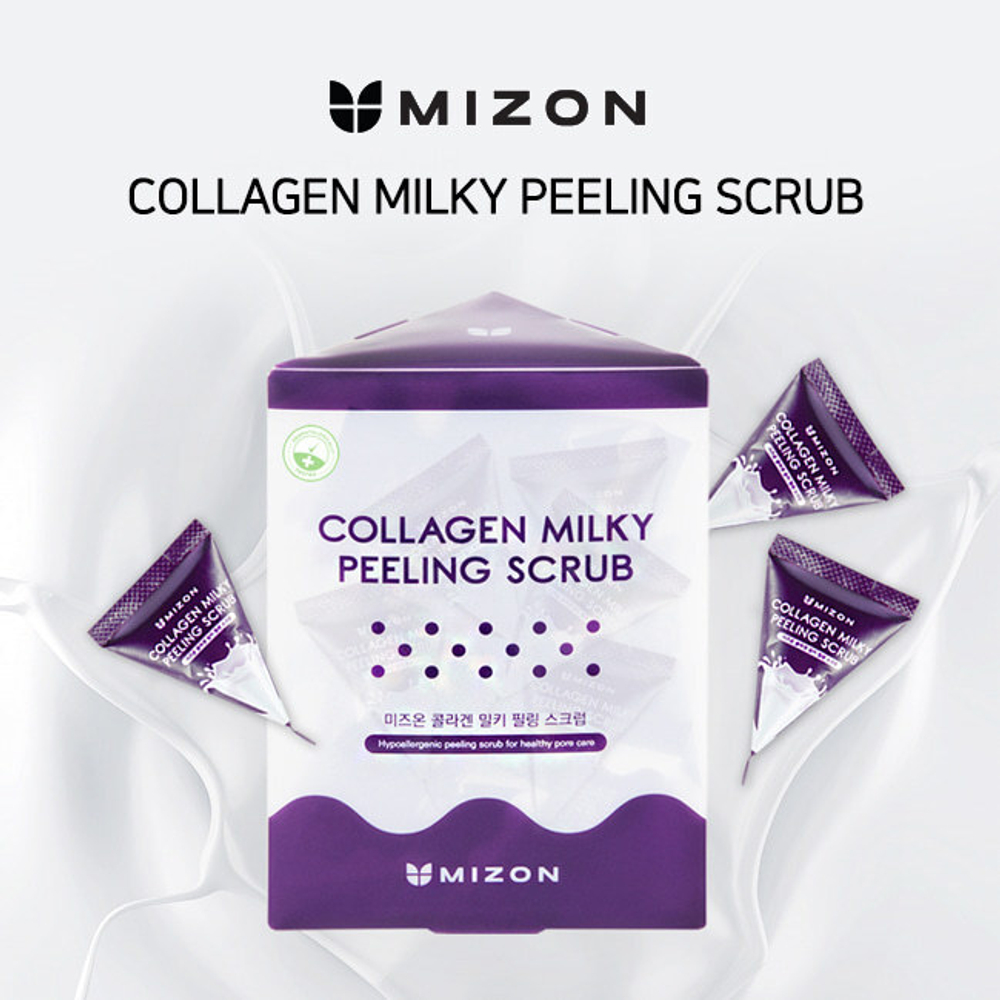 Содовый пиллинг-скраб молочный MIZON Collagen Milky Peeling Scrub  7 гр.