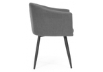 Стул на металлокаркасе Woodville Валета темно-серый, черный, ножки черные