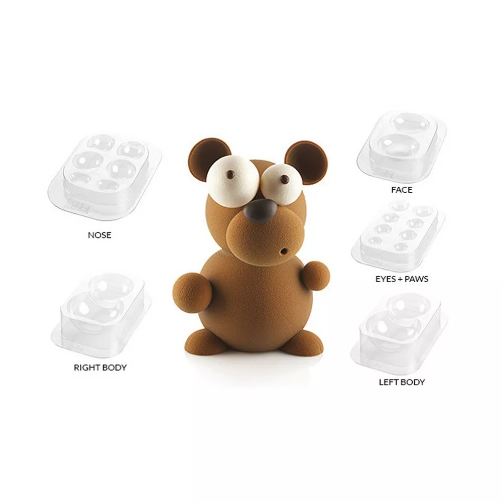 Набор пластиковых форм Teddy, Silikomart, Италия