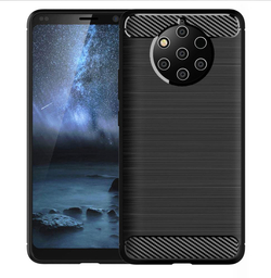 Чехол на Nokia 9 PureView цвет Black (черный), серия Carbon от Caseport