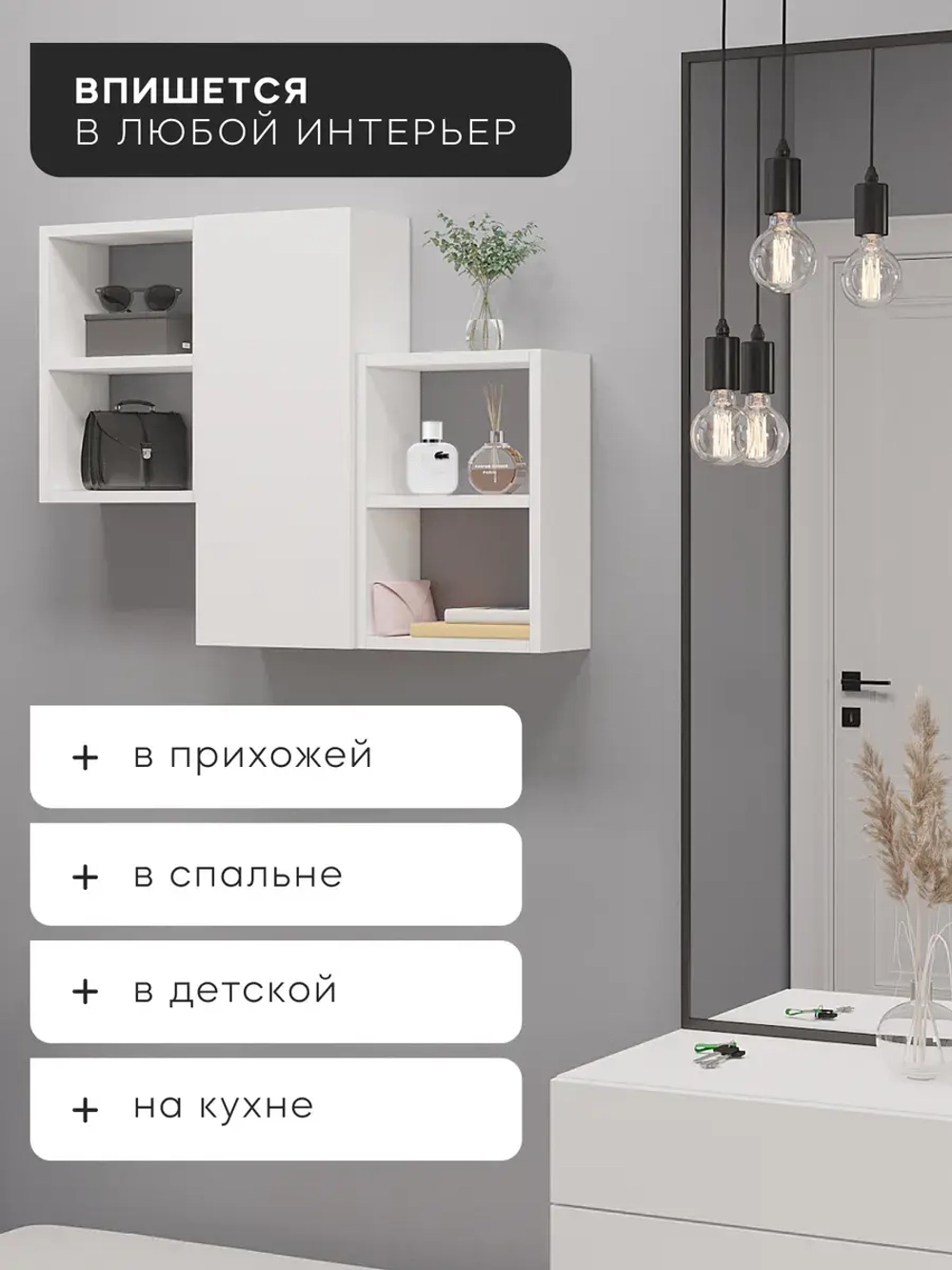Полка настенная навесная