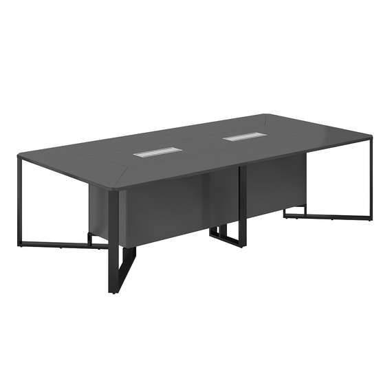 SP.0102.AN.AN.AN / Стол переговорный 2800х1400х750 / столешница:антрацит, подстолье:антрацит, металлокаркас:антрацит, лючок:серый