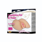 Вагина и анус с 10 режимами вибрации (Цвет: телесный)