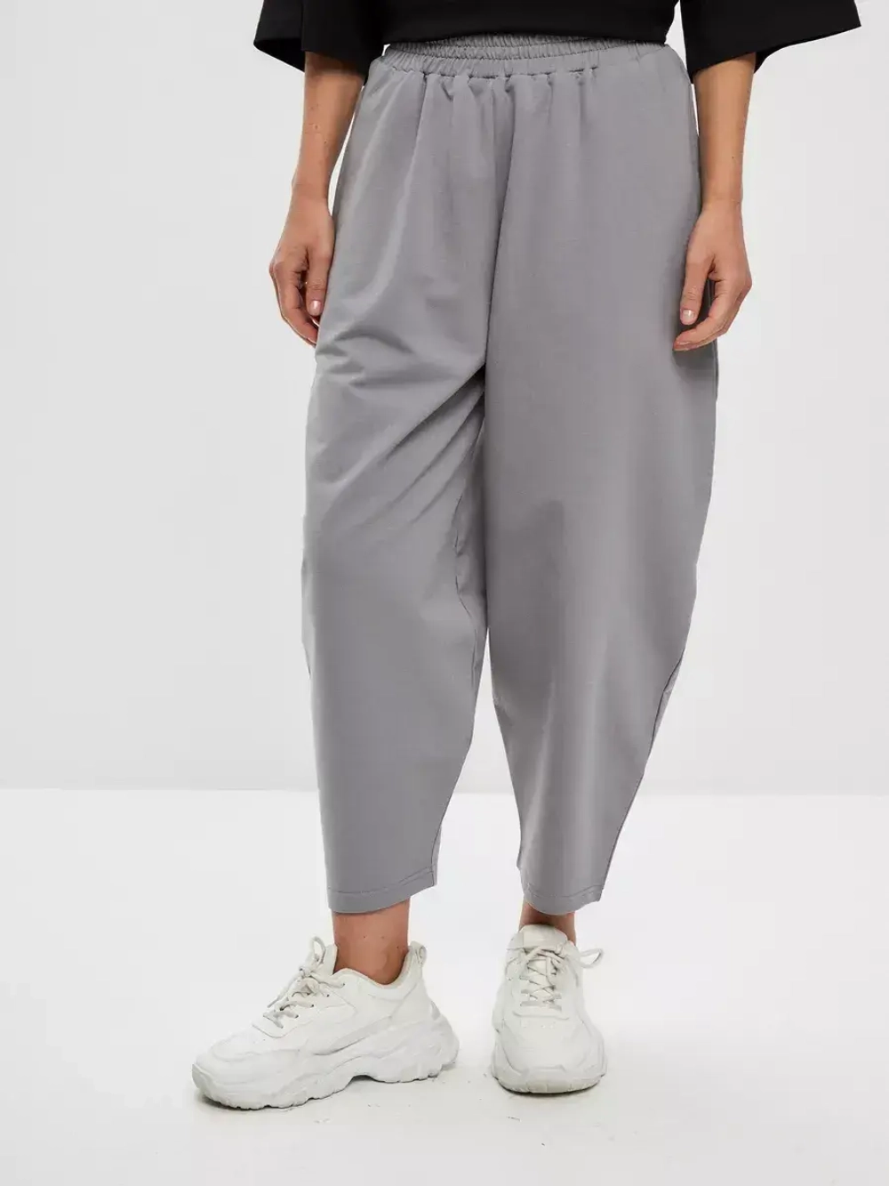 Штаны бананы оверсайз серый