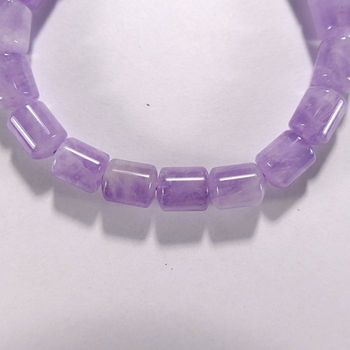 Бусина из аметиста лавандового, фигурная, 8х11 мм (цилиндр, гладкая)