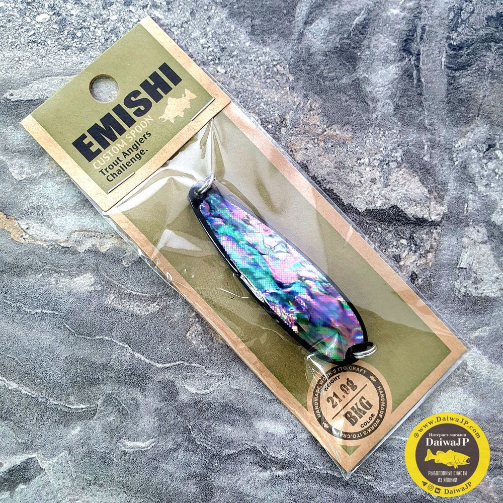 Блесна ITO CRAFT EMISHI CUSTOM SPOON AWABI 21g BKG