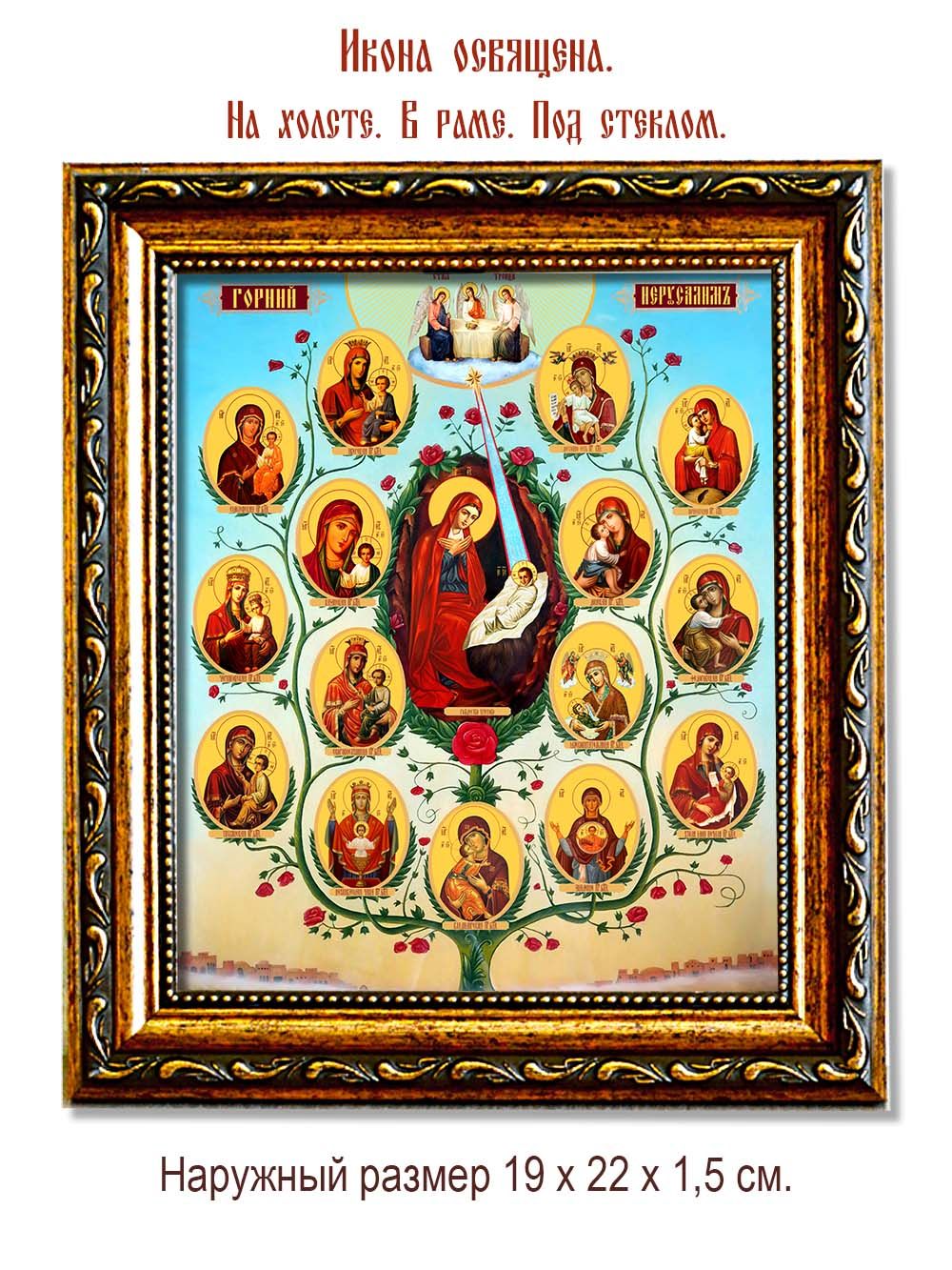 Древо Пресвятой Богородицы (Горний Иерусалим). Икона на холсте.
