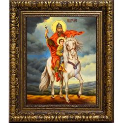 Святой Саркис. Икона на холсте.