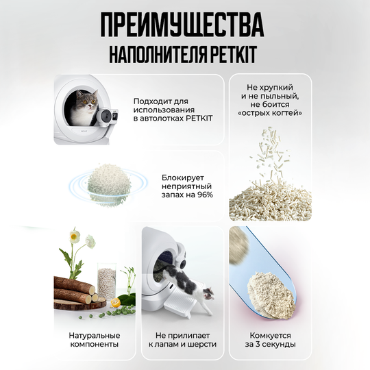 Наполнитель для кошачьего лотка комкующийся тофу натуральный Natural Plant Cat Litter