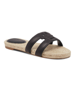 Шлепанцы кожаные emboss Tommy Hilfiger - черный(FW0FW07928)