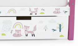 Детская кровать тахта Бельмарко Svogen лаванда-белый лисята