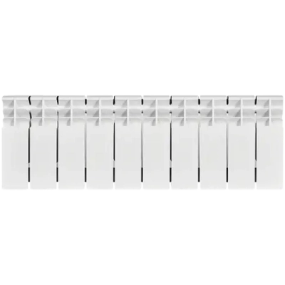 Радиатор биметаллический STOUT TITAN 200 - 10 секций (подключение боковое, цвет белый)