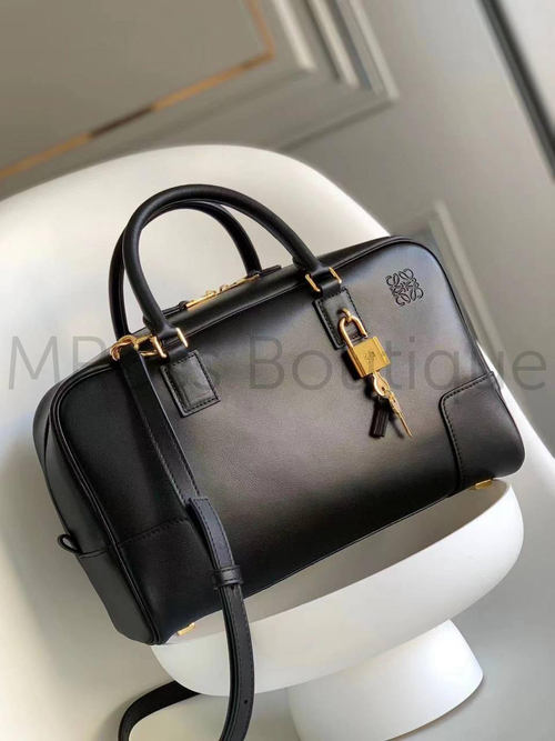 Сумка Loewe Amazona 28 из телячьей кожи наппа черная