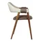 Стул Heron, орех, бежевое букле, коричневая экокожа