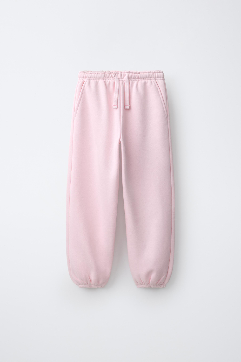 ZARA БРЮКИ-ДЖОГГЕРЫ ИЗ МЯГКОЙ ТКАНИ, РОЗОВЫЙ