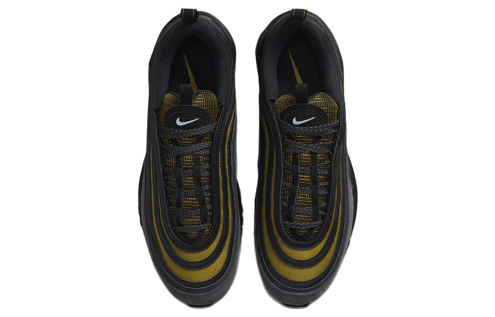 Nike Air Max 97 non-slip wear-resistant low-cut life casual shoes men's black and yellow