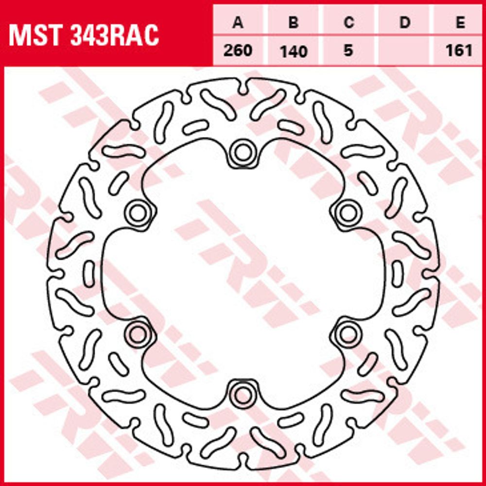 Диск тормозной TRW MST343RAC
