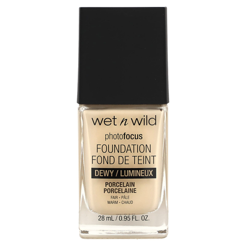 wet n wild, PhotoFocus Foundation, Dewy, фарфор, 28 мл (0,95 жидк. унц.)