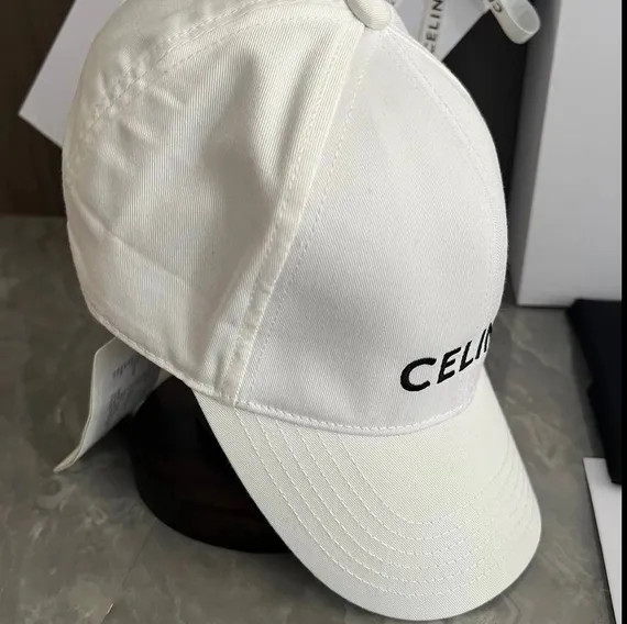 Бейсболка CELINE из хлопка, белый