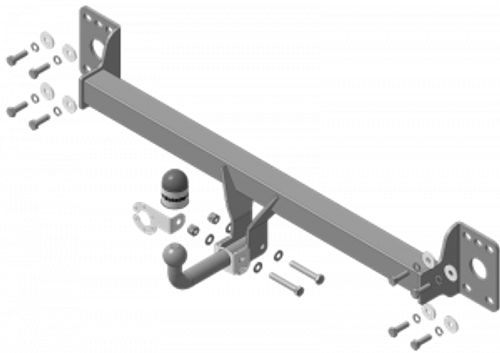 Фаркоп с эл-кой Smart для Volkswagen Touareg с 2002-2018, Audi Q7 с 2006-2015 (оцинкованный шар)(паспорт и сертификат в комплекте) 92706-A.Motodor